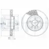 DELPHI Disques de frein pour VOLKSWAGEN: Transporter (Ref: BG9892)