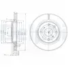 Disque de frein DELPHI BG3976 avant, ventilé, 2 pièce