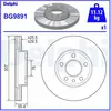Disque de frein, ventil, Essieu avant DELPHI, par ex. pour VW