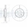 Jeu de 2 disques de frein DELPHI BG3929 - Réf. APBG3929