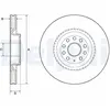Disque de frein DELPHI BG9952 avant, ventilé, 1 pièce