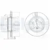 Disque de frein DELPHI BG3938 avant, ventilé, 2 pièce