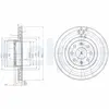 Disque de frein, ventil, Essieu avant DELPHI, par ex. pour Fiat, Opel, Vauxhall