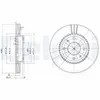 Disque de frein DELPHI BG4013 avant, ventilé, 2 pièce