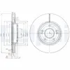 Disque de frein DELPHI BG4011 avant, ventilé, 2 pièce