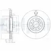Disque de frein DELPHI BG3993 avant, ventilé, 2 pièce