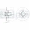 Disque de frein DELPHI BG9029RS arrière, plein, 1 pièce