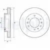 Disque de frein DELPHI BG9140C avant, ventilé, 1 pièce
