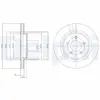 DELPHI Disques de frein pour VOLVO: XC 70, S60, V60, S80, V70 (Ref: BG4240C)