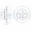 Disque de frein DELPHI BG4199C arrière, plein, 2 pièce