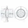 Disque de frein DELPHI BG3782C arrière, ventilé, 2 pièce