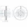 Disque de frein DELPHI BG9109C avant, ventilé, à haute teneur en carbone, 1 pièce