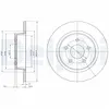 DELPHI Disques de frein pour FORD: Connect, C-Max, Kuga (Ref: BG4533C)