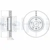 Jeu de 2 disques de frein DELPHI BG4346C - Réf. APBG4346C