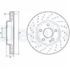 Disque de frein DELPHI BG4657C avant, ventilé, perforé, à haute teneur en carbone, 2 pièce
