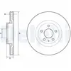 Disque de frein, ventil, Essieu avant DELPHI, par ex. pour Fiat