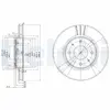 Disque de frein DELPHI BG3501C avant, ventilé, 2 pièce
