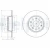 Disque de frein DELPHI BG4324C arrière, plein, 2 pièce