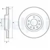 Disque de frein DELPHI BG3770C avant, ventilé, 2 pièce