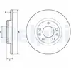 Jeu de 2 disques de frein DELPHI BG4661C - Réf. BG4661C