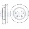 Disque de frein DELPHI BG4559C arrière, plein, 2 pièce