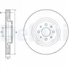 Disque de frein DELPHI BG4456 avant, ventilé, 2 pièce