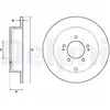Disque de frein DELPHI BG4161C arrière, plein, 2 pièce