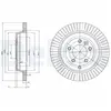 Disque de frein DELPHI BG4020C arrière, ventilé, 2 pièce