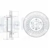 Disque de frein DELPHI BG9006C avant, ventilé, 1 pièce
