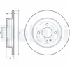 Jeu de 2 disques de frein DELPHI BG4564 - Réf. APBG4564