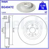 Disque de frein DELPHI BG4947C arrière, ventilé, plein, 2 pièce