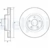 Disque de frein, ventil, Essieu avant DELPHI, par ex. pour Ford Usa