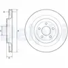Disque de frein DELPHI BG4832C arrière, ventilé, 2 pièce