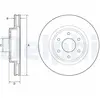Disque de frein DELPHI BG4941 avant, ventilé, 2 pièce