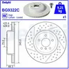 DELPHI Disques de frein pour BMW: Série 3, Série 4 (Ref: BG9322C)
