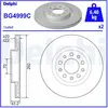 Disque de frein DELPHI BG4999C arrière, ventilé, perforé, 2 pièce