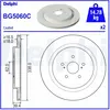Disque de frein DELPHI BG5060C arrière, ventilé, plein, 2 pièce