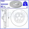 Disque de frein DELPHI BG9330C avant, ventilé, à haute teneur en carbone, 1 pièce