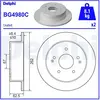 DELPHI Disques de frein pour SSANGYONG: Korando, Actyon (Ref: BG4980C)