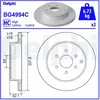 Disque de frein DELPHI BG4994C arrière, ventilé, plein, 2 pièce