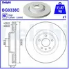 DELPHI Disques de frein pour AUDI: A6, Q5, A4, A5, A7 (Ref: BG9338C)