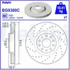 DELPHI Disques de frein pour AUDI: A4, S6 & SEAT: Exeo (Ref: BG9360C)