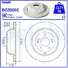 Disque de frein DELPHI BG5006C arrière, ventilé, à haute teneur en carbone, 2 pièce
