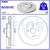 Disque de frein DELPHI BG5010C avant, ventilé, 2 pièce