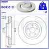Disque de frein, ventil, Essieu avant DELPHI, par ex. pour Ford Usa