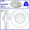 Disque de frein DELPHI BG9353C avant, ventilé, à haute teneur en carbone, 1 pièce