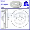 Disque de frein DELPHI BG5080C arrière, ventilé, plein, 2 pièce