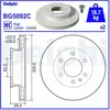 DELPHI Disques de frein pour MERCEDES-BENZ: Sprinter (Ref: BG5092C)