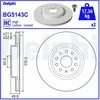 Disque de frein DELPHI BG5143C avant, ventilé, à haute teneur en carbo...