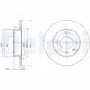 Disque de frein DELPHI BG3505 arrière, plein, 2 pièce